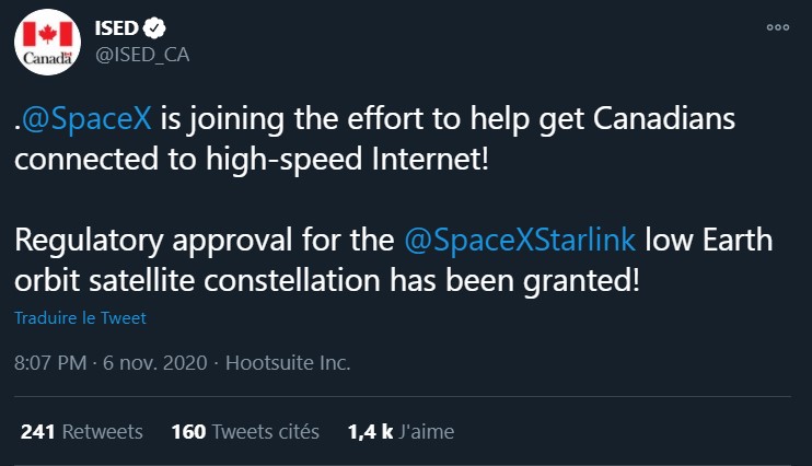 [SpaceX] Constellation Starlink - Page 25 Canada48htr948htr948rth948
